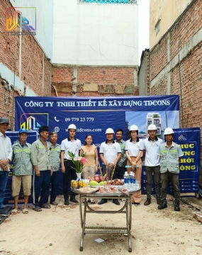 Thi công xây dựng gia đình Anh Niềm - Chị Hoa