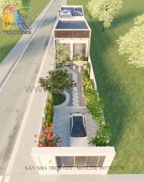 Thiết kế kiến trúc gia đình Anh Nhiên ( Mỏ Cày Nam - Bến Tre )