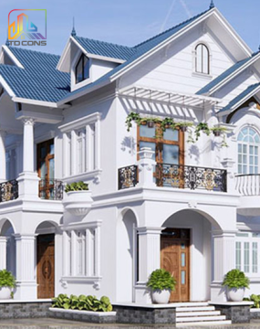 Thiết kế  kiến trúc Gia đình Chị Tiên - Biệt Thự Mái Thái 