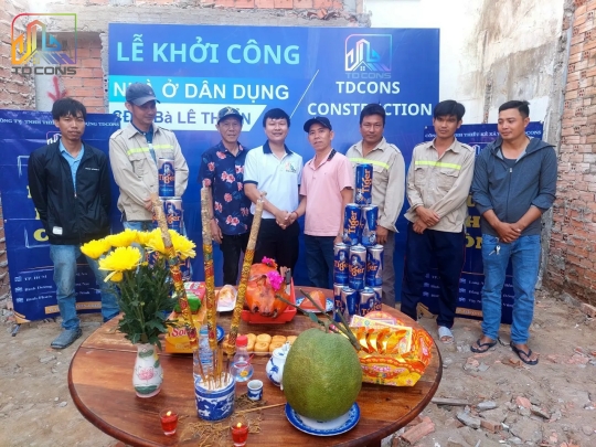 XÂY NHÀ TRỌN GÓI BÁC ẨN THỦ ĐỨC ( đổ bê tông sàn trệt )